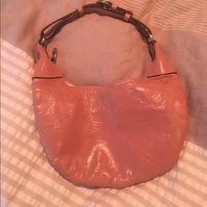 Pink leather bag